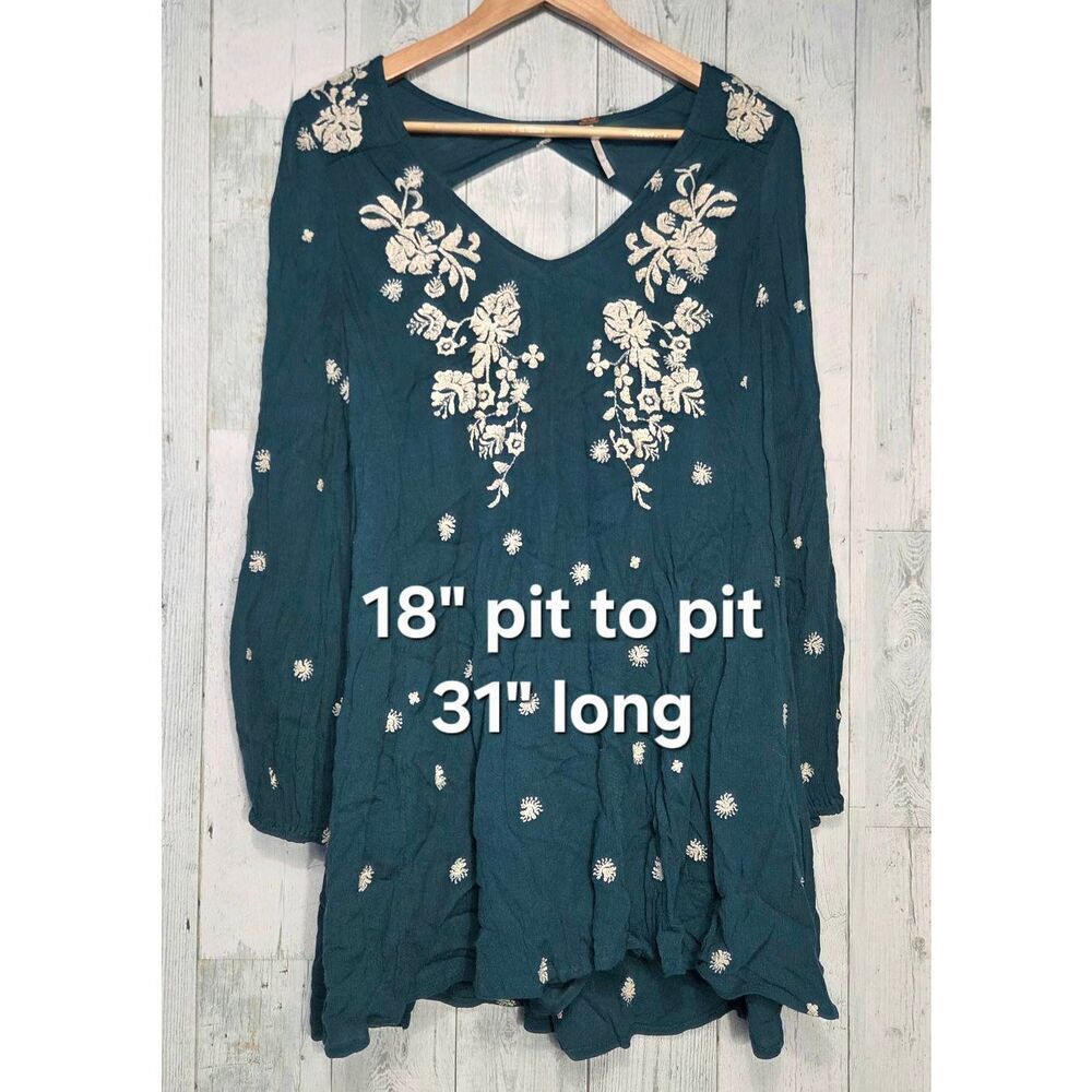 Free People Sweet Tennessee Embroidered Boho Mini Dress Sz. S - Picture 3 of 12